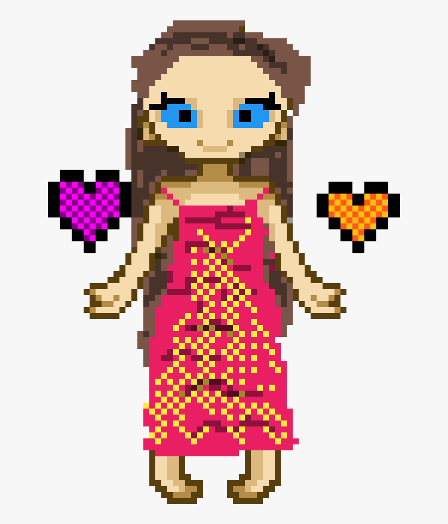 8 Bit Hearts, Transparent Clipart