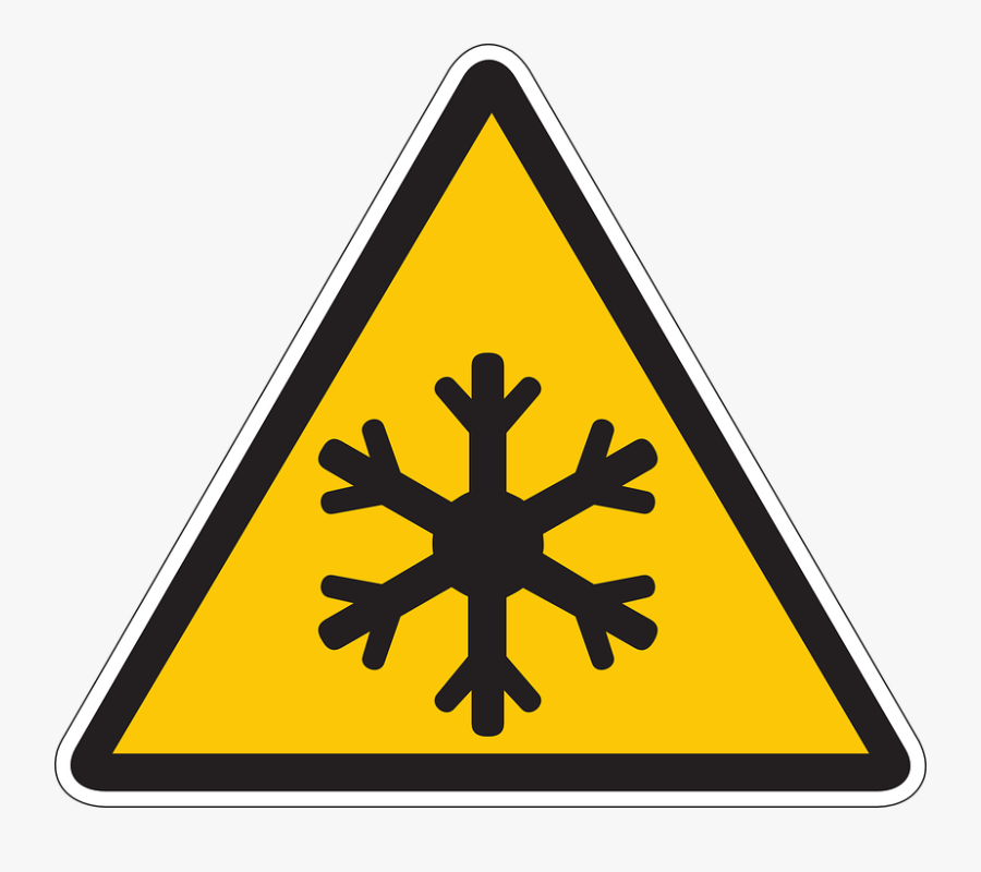 Snow Caution Sign - Les Dangers Du Courant Électrique, Transparent Clipart