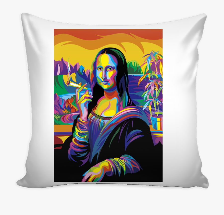 Mona Lisa Smoking Art Pillow Cover - Louvre, Mona Lisa, Transparent Clipart