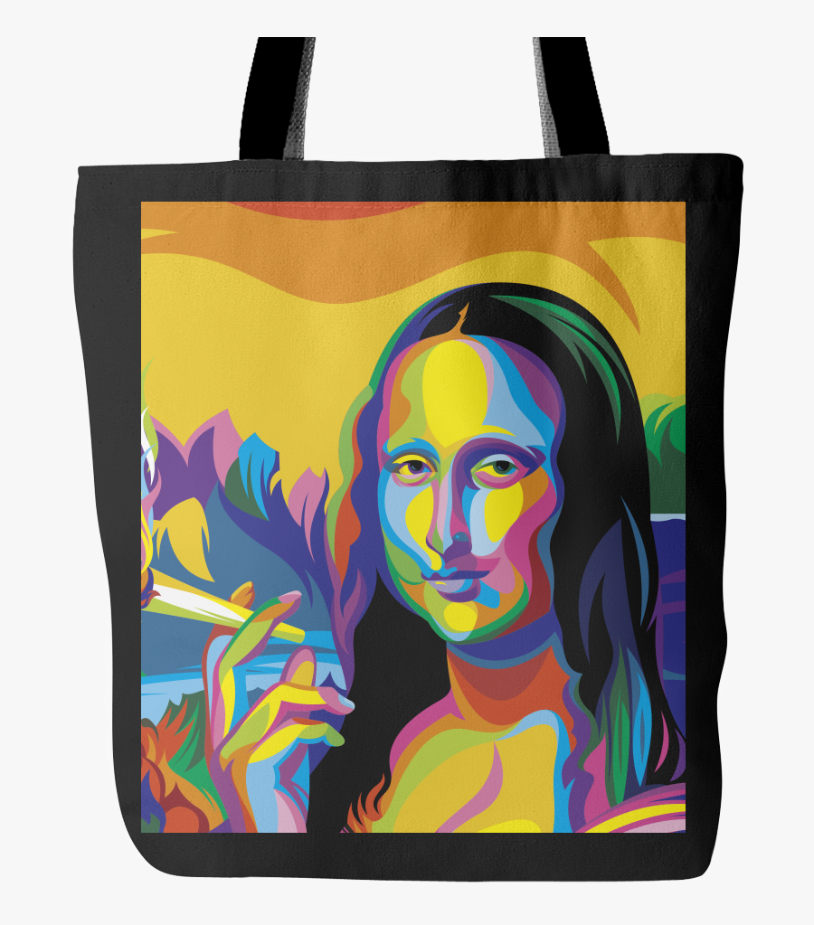 Mona Lisa Smoking Art Tote Bag - Louvre, Mona Lisa, Transparent Clipart