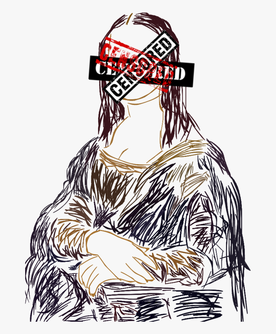#monalisa #censored - Illustration, Transparent Clipart