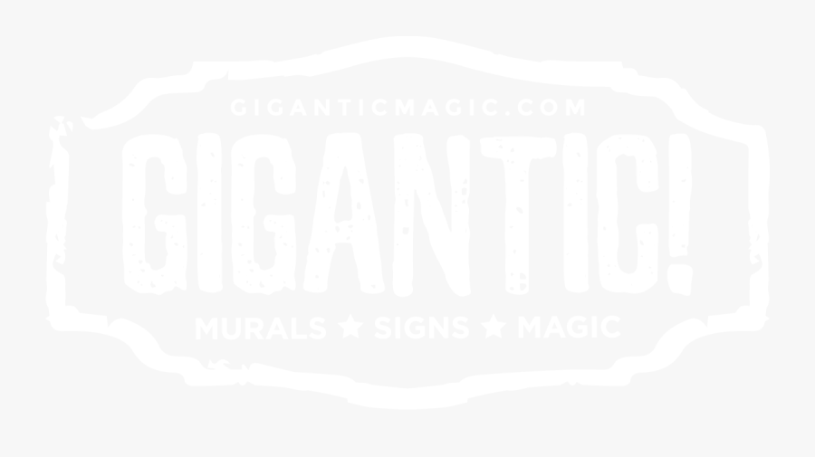 Gigantic Full Logo White-1200px - Calligraphy, Transparent Clipart