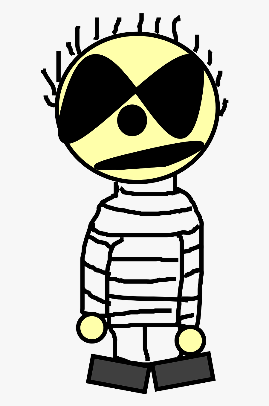 Person Prisoner Glasses Free Picture - นักโทษ การ์ตูน Png, Transparent Clipart