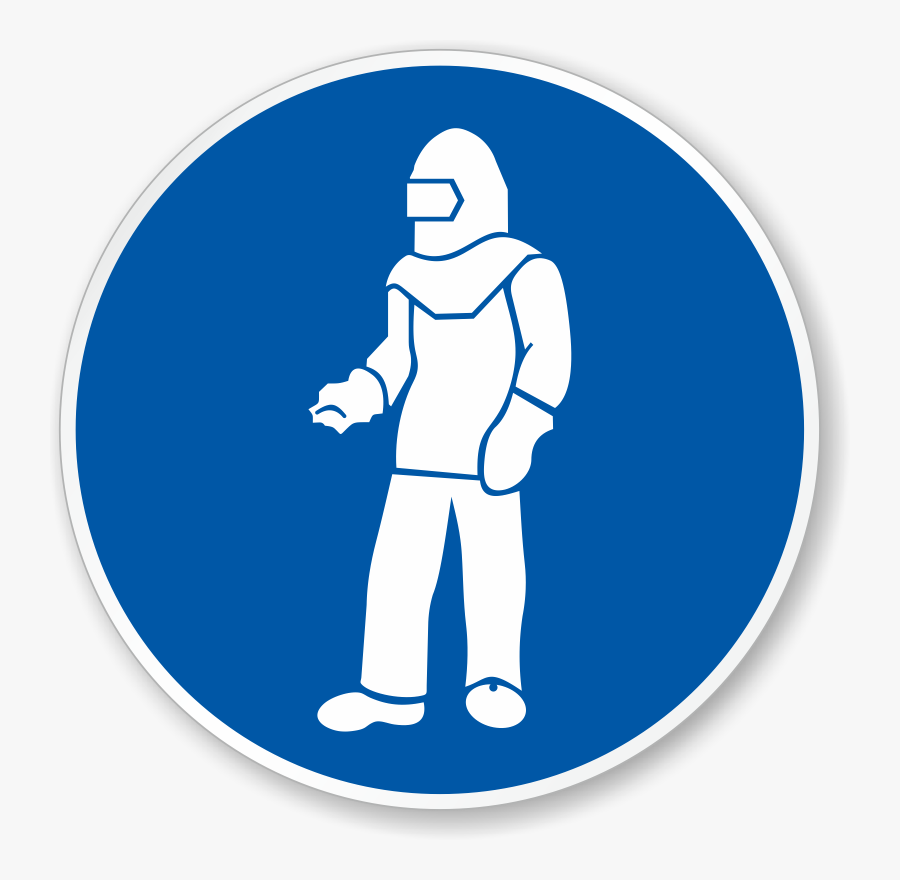 White Full Protective Clothing Military Hazard Symbol - Chemical And Fire Symbols, Transparent Clipart