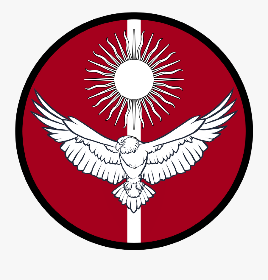 Emblem Of The Norish Military - Black And White Eagle Stickers, Transparent Clipart