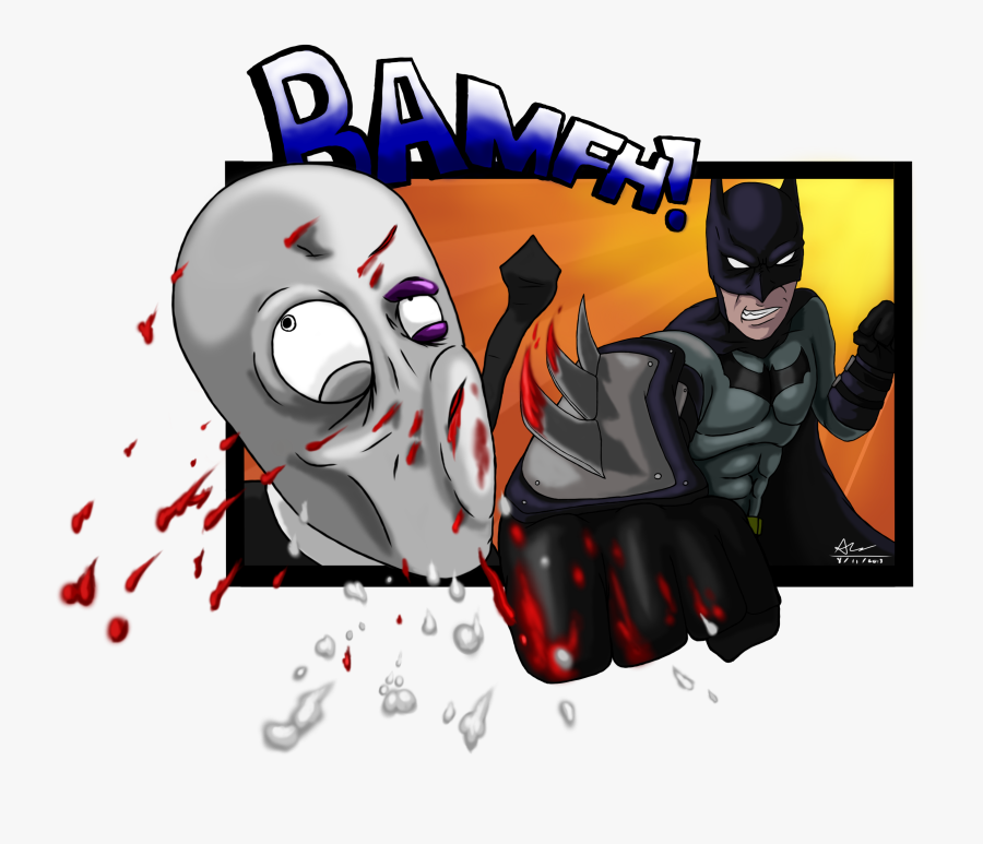 Punch Clipart Batman - Slenderman One Punch Man, Transparent Clipart