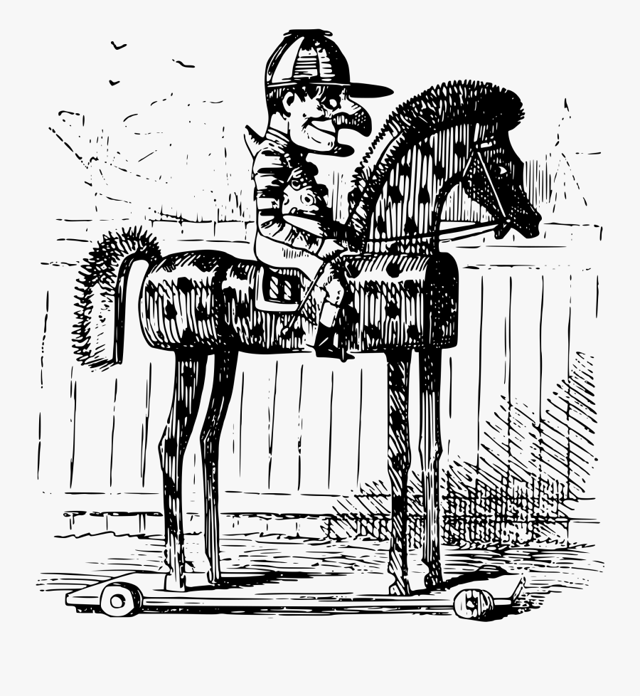 Mr Punch On A Wooden Horse Clip Arts - Vector Graphics, Transparent Clipart