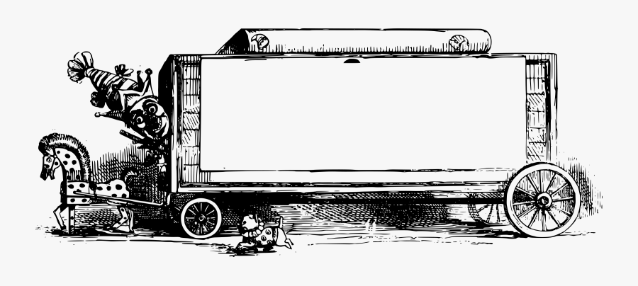 Mr Punch Caravane Frame Clip Arts - Monochrome, Transparent Clipart