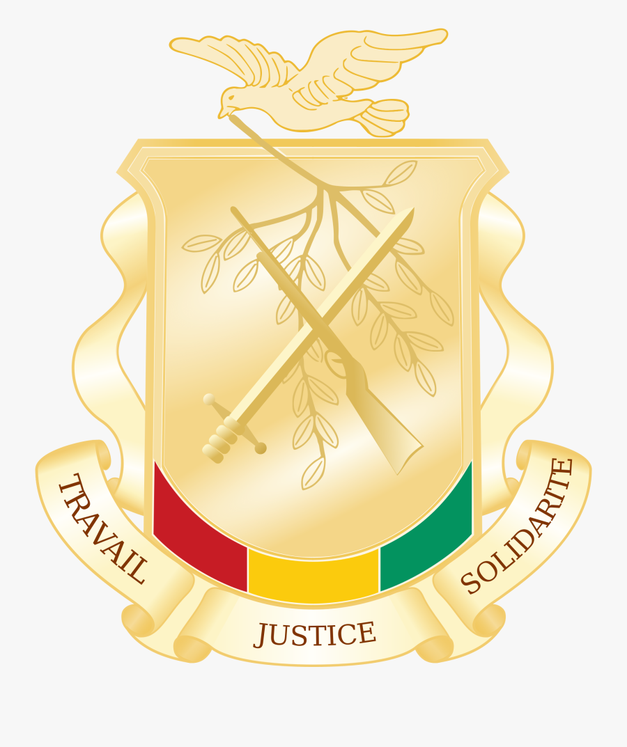 Military Svg Emblem - Coat Of Arms Of Guinea, Transparent Clipart