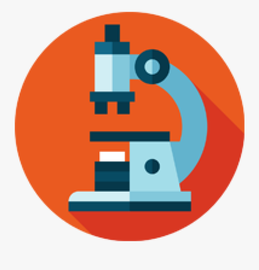 Microscope Clipart Basic Science - Flat Science Icon Png, Transparent Clipart