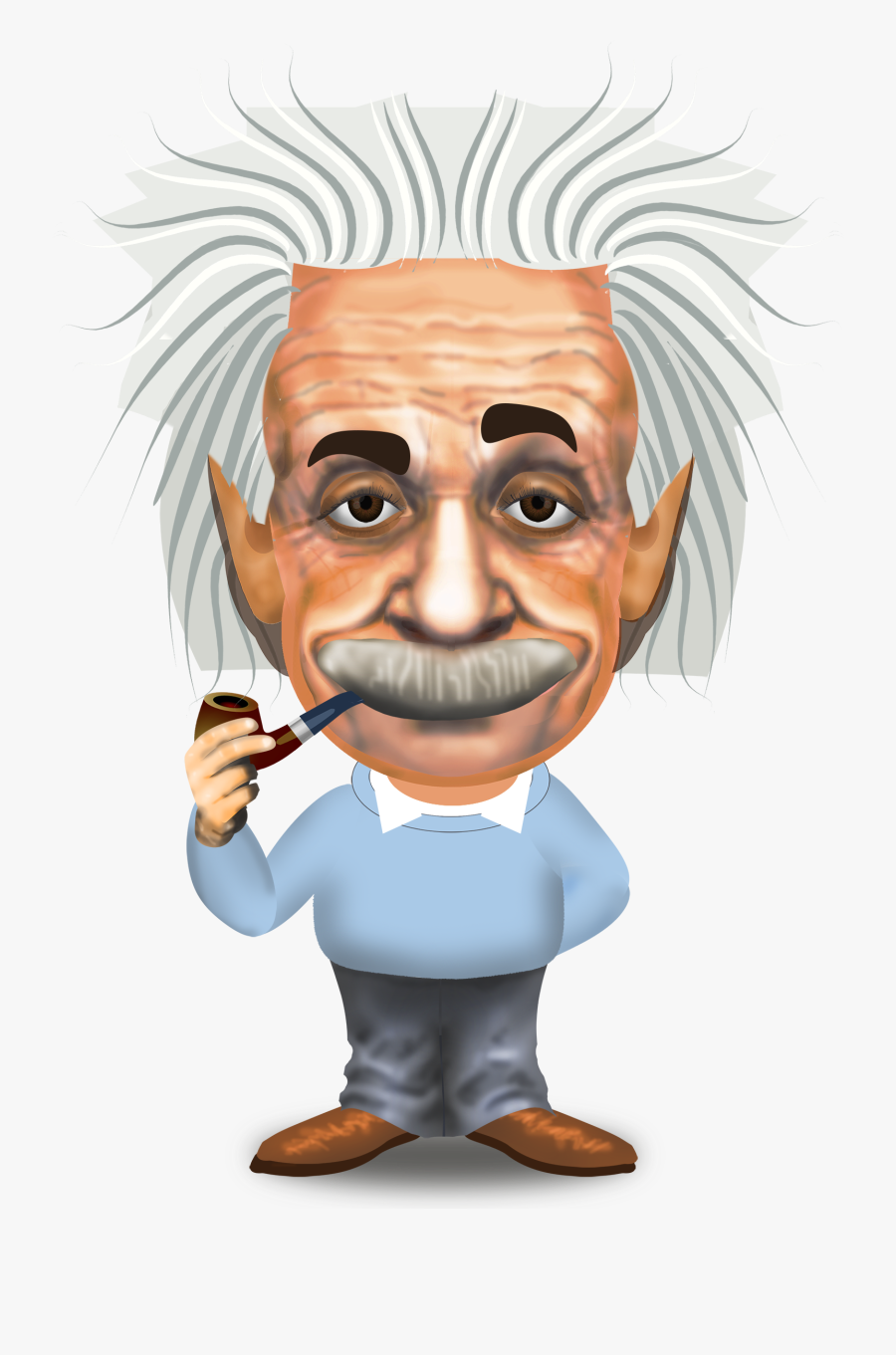 Einstein Clipart Head - Cartoon, Transparent Clipart
