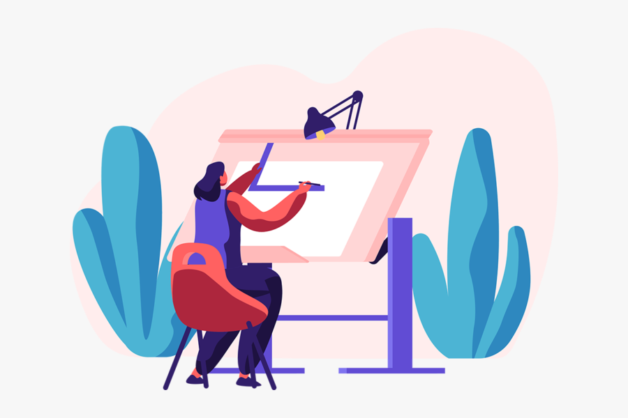 Woman Architect Person Drawing, Transparent Clipart