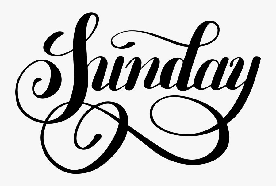Надпись Sunday, Transparent Clipart