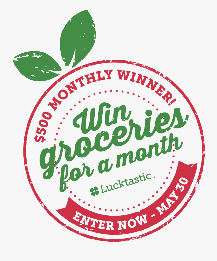 Lucktastic Win Groceries For A Month, Transparent Clipart