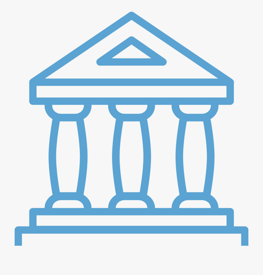 Buildings & Safety - Bank Outline Clipart, Transparent Clipart