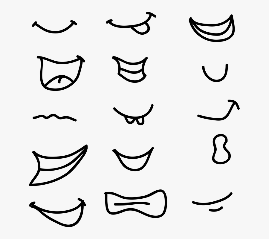 Lips, Smile, Men, Female, Girl, Woman, Face, Mouth - Man Mouth Vector Png, Transparent Clipart