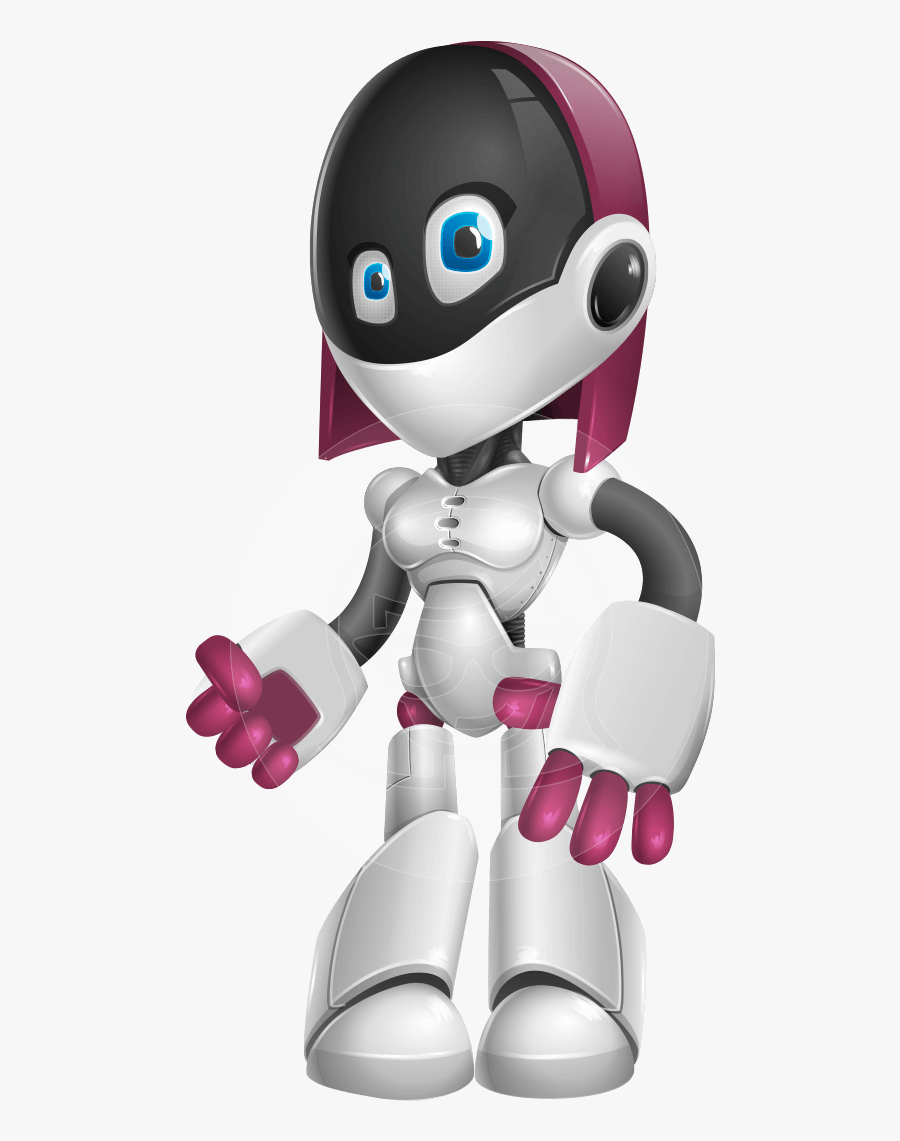 Digitally Intelligent Vector Graphic Android - Robot Girl Cartoon Png, Transparent Clipart