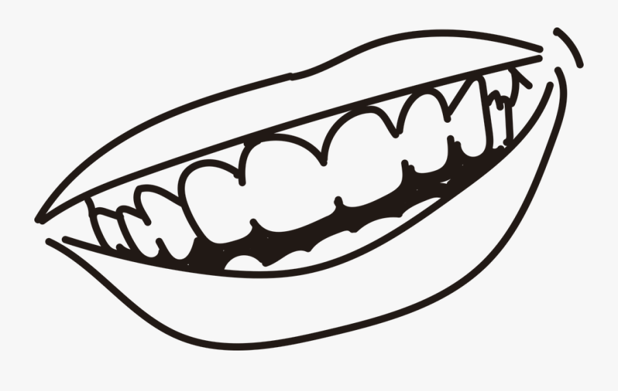 Smile, Mouth, Teeth, Dentist, Smiling, Dentistry - Mouth Png Black And Whit...