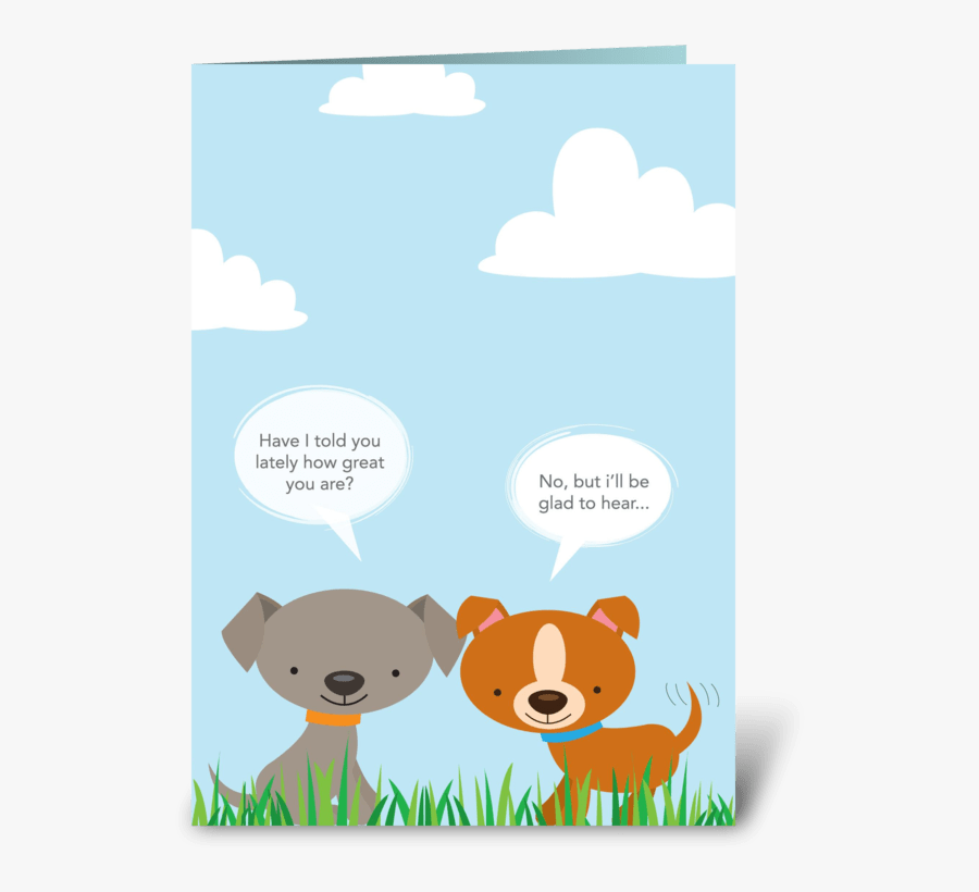 Puppy Thanks Greeting Card - Cartoon, Transparent Clipart