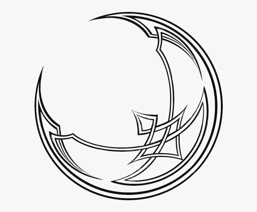 Celtic Moon Png -free Online Photo Editor - Celtic Crescent Moon, Transparent Clipart