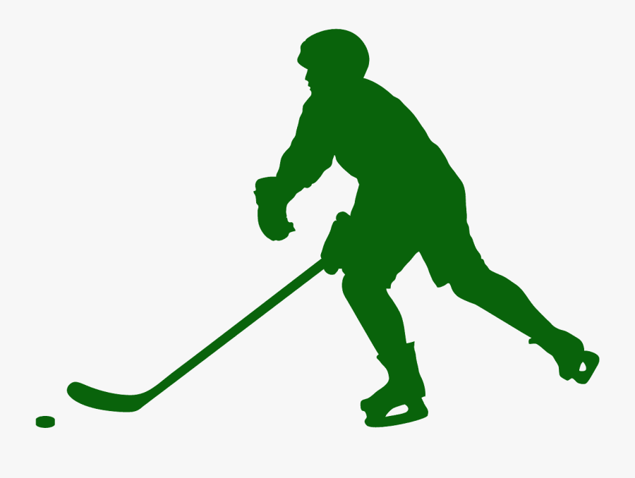 Yellow Hockey Player Silhouette, Transparent Clipart