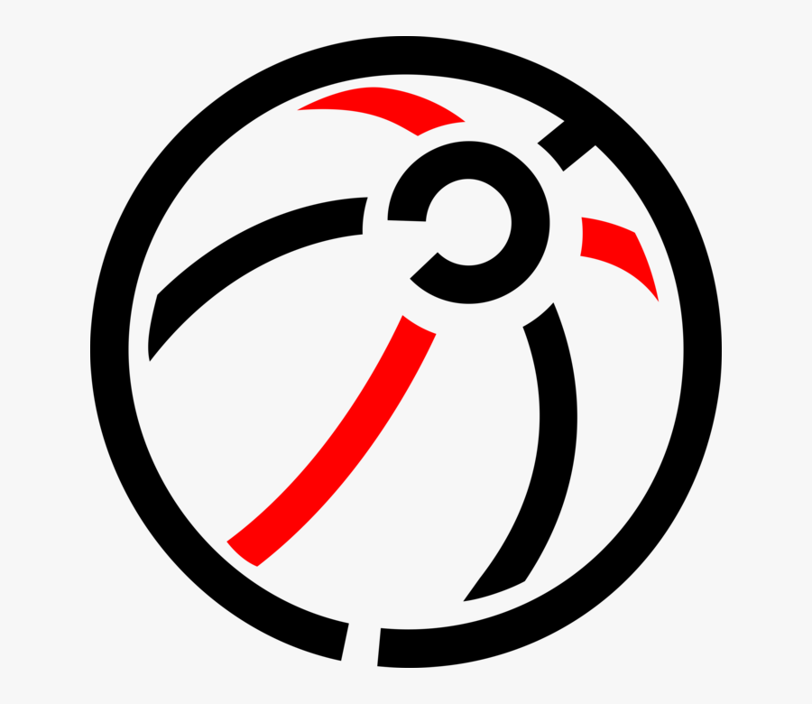 Vector Illustration Of Inflatable Beach Ball Water - Circle, Transparent Clipart