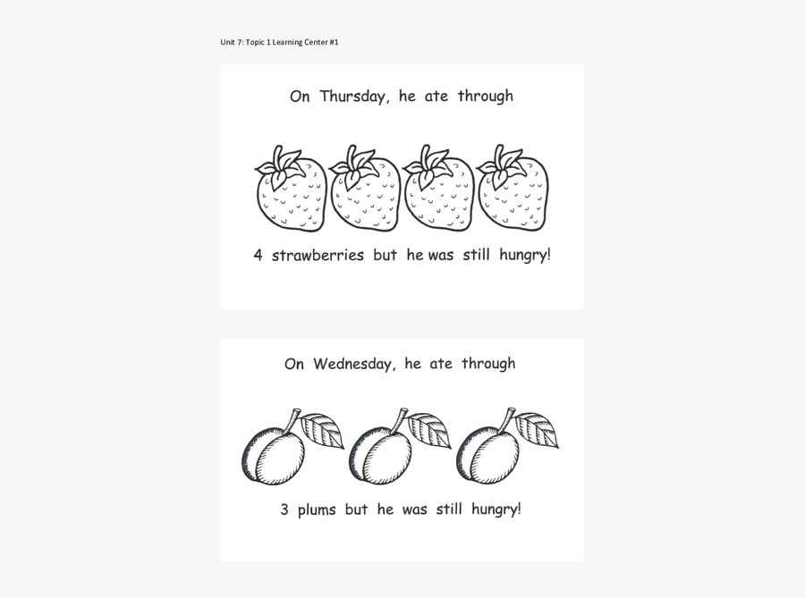 Hungry Caterpillar Plum Png Black And White - Mcintosh, Transparent Clipart