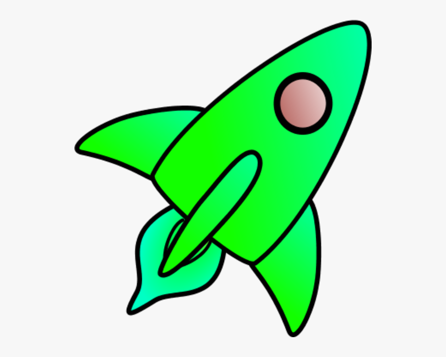 Flying Rocket Clipart - Green Rocket Clip Art, Transparent Clipart