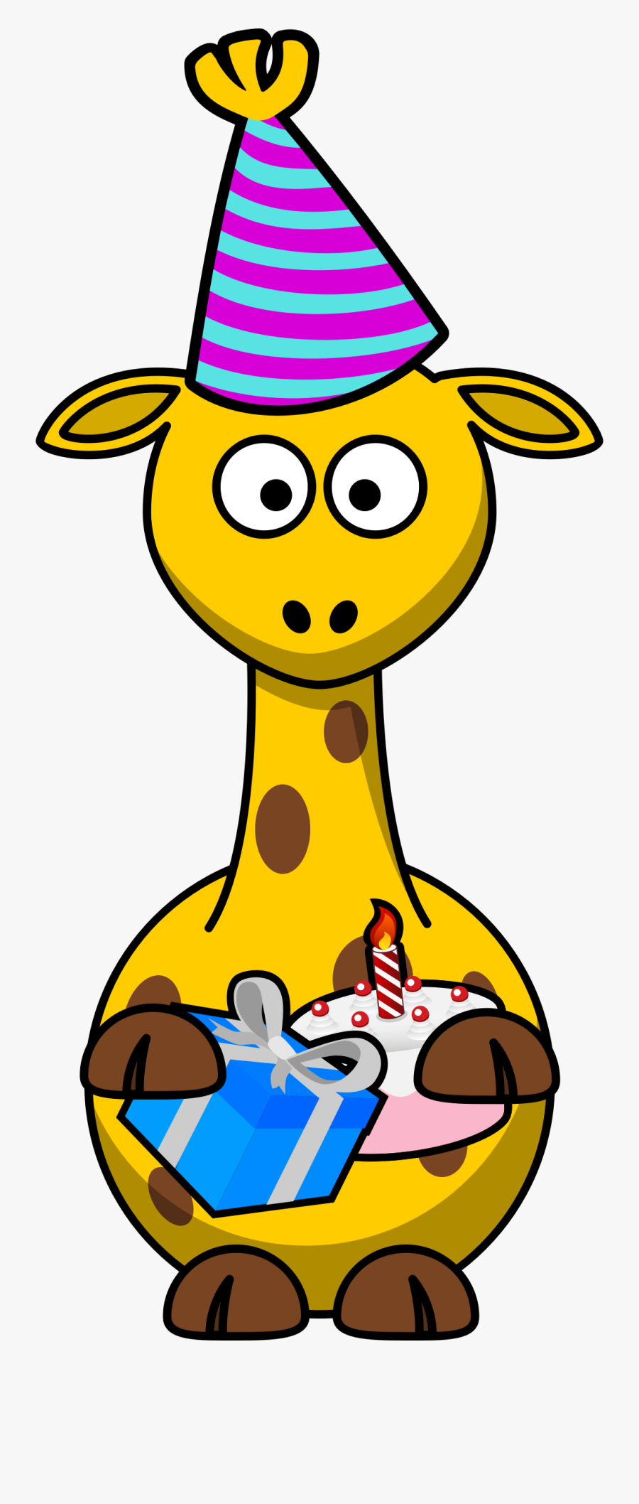 Giraffe Party Clip Arts - Cartoon Giraffe, Transparent Clipart