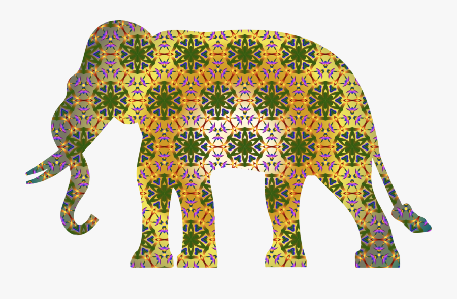 Wildlife,big Cats,carnivoran - Indian Elephant Pattern Png, Transparent Clipart