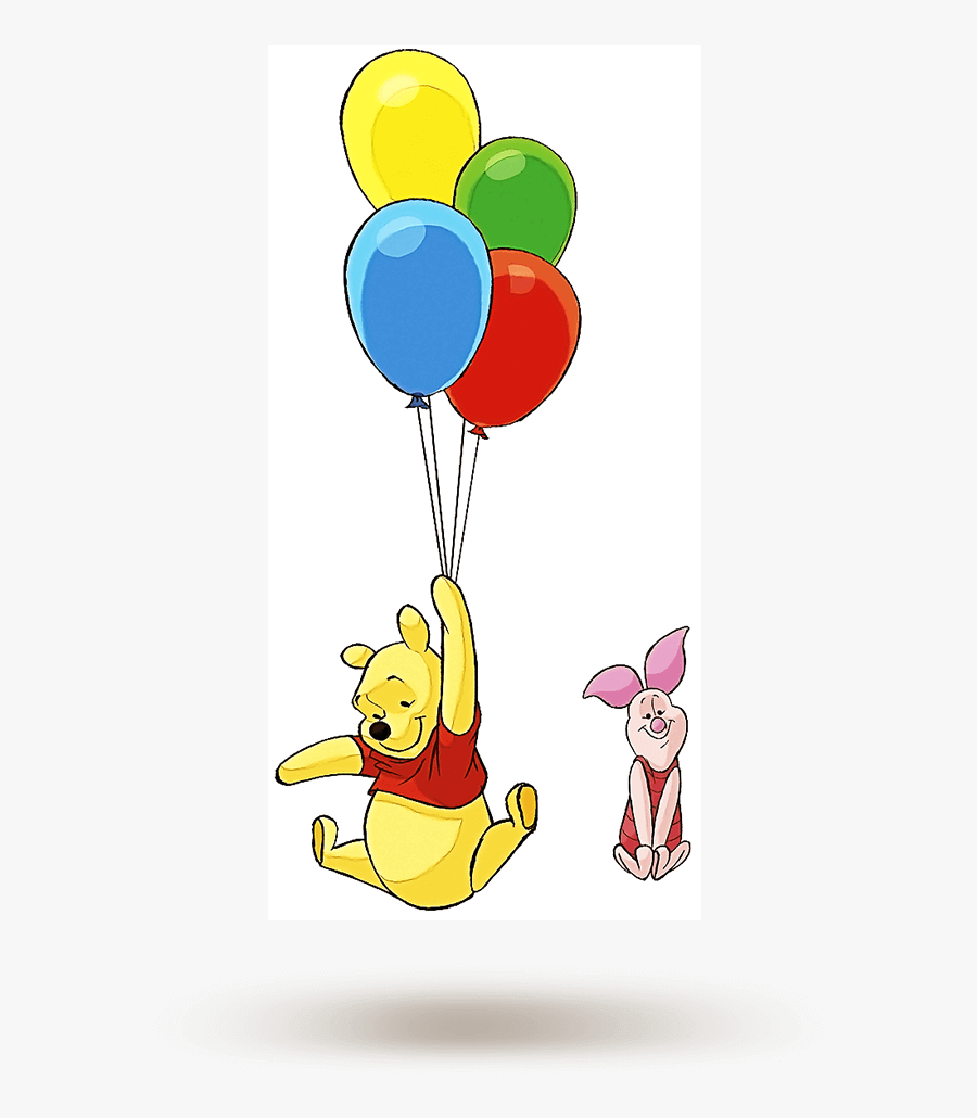 Roommates Naklejki Wielorazowe "kubuś Z Balonami - Winnie The Pooh Png, Transparent Clipart