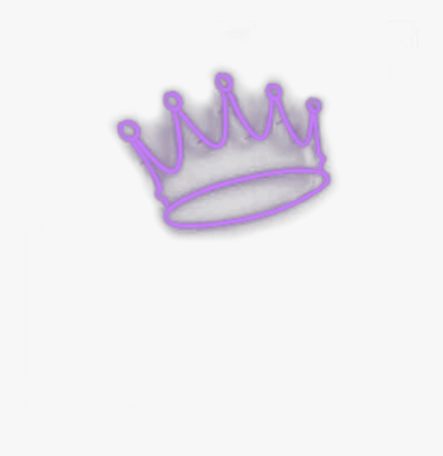 Purple Crown Png - Corona Neon En Png, Transparent Clipart