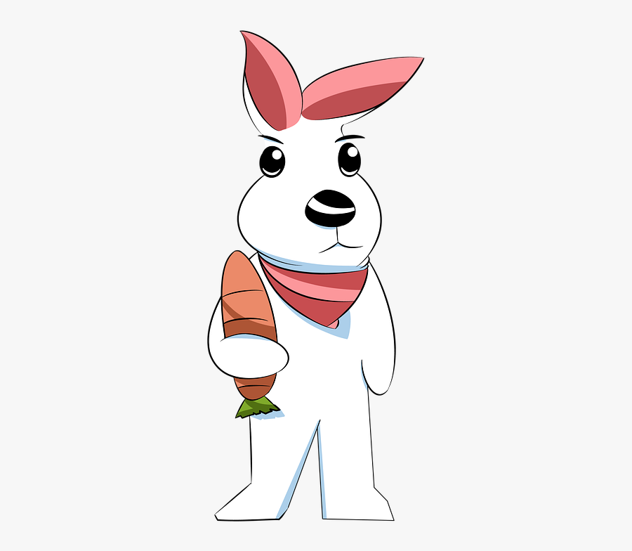 Rabbit, Scarf, Radish, Pink, Ready, Vegetable, Health - Cartoon, Transparent Clipart
