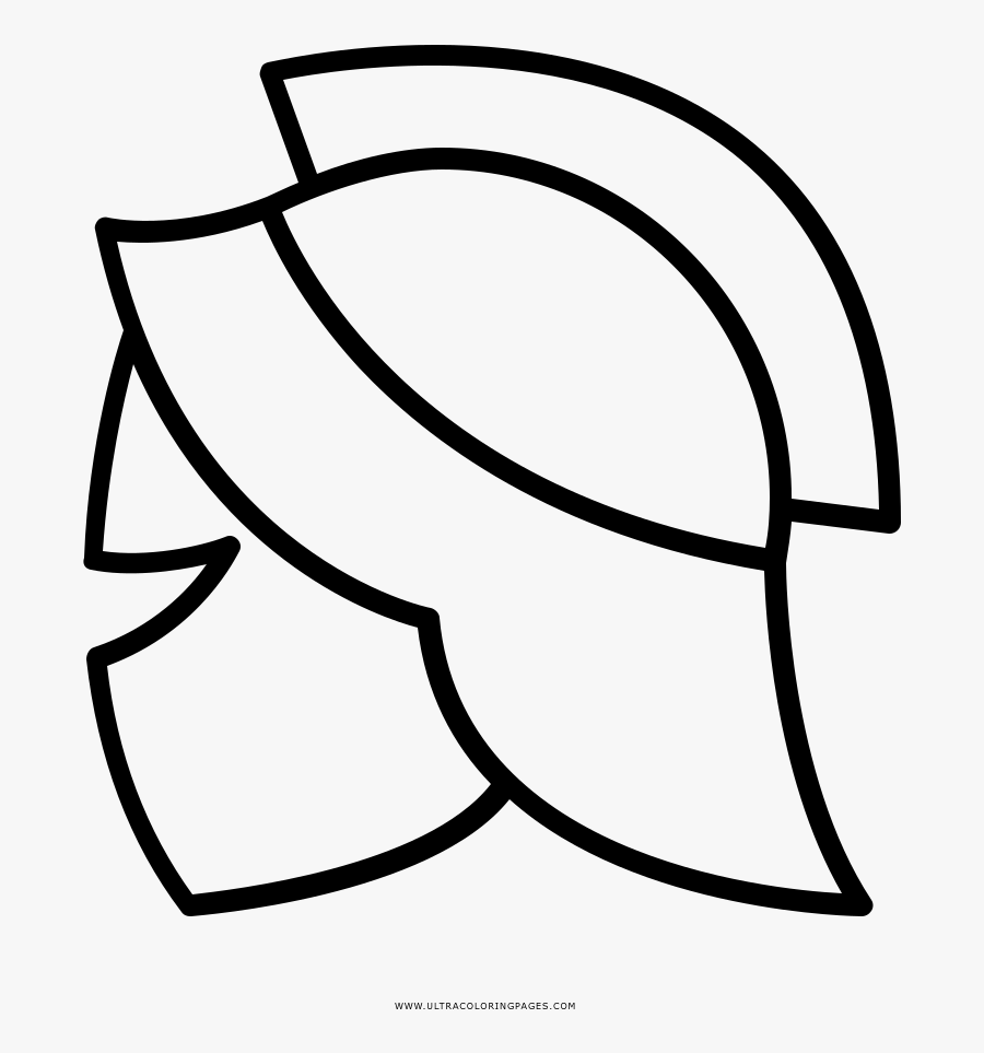 Gladiator Coloring Page - Medieval Helmet Clipart, Transparent Clipart