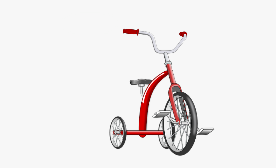 Vector Clip Art Of Red Tricycle - Transparent Background Tricycle Clip Art, Transparent Clipart