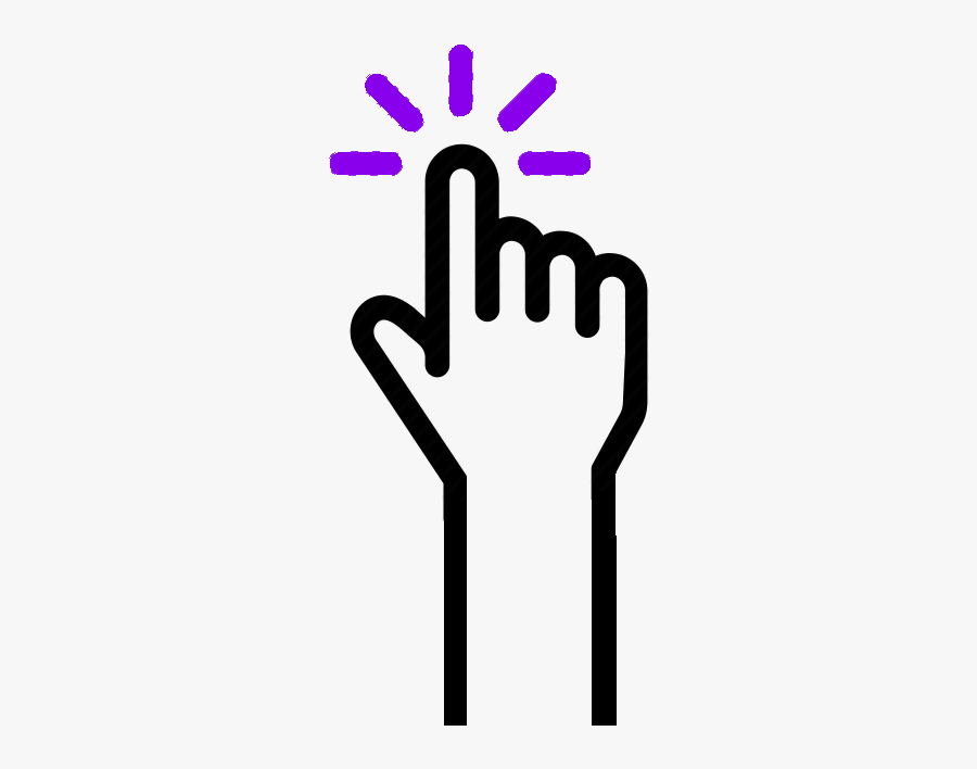 Interactive - Click Hand Cursor Png, Transparent Clipart
