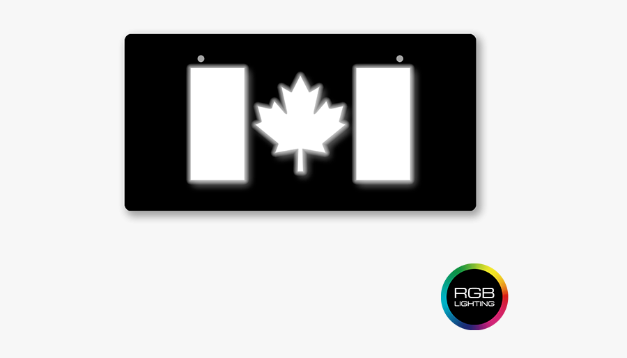 Canada Flag License Plate, Transparent Clipart