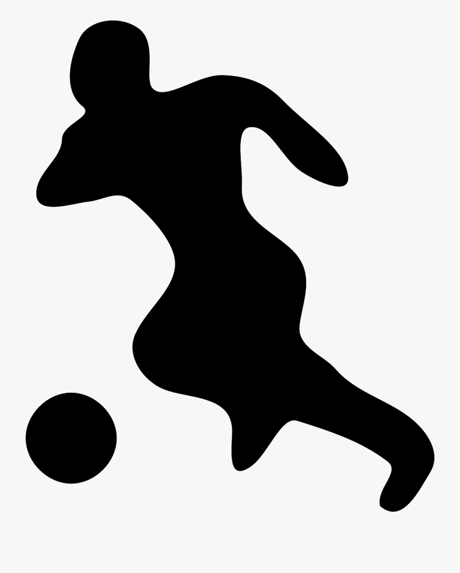 Soccer Player Silhouette, Transparent Clipart