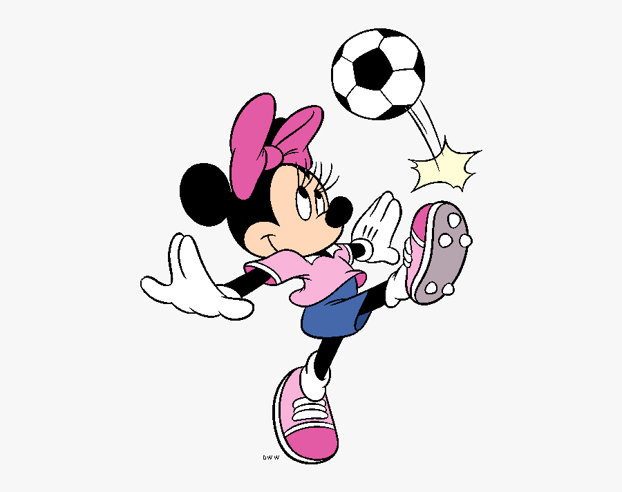 Vector Black And White Library Magic Trick Clipart - Minnie Mouse Playing Soccer, Transparent Clipart