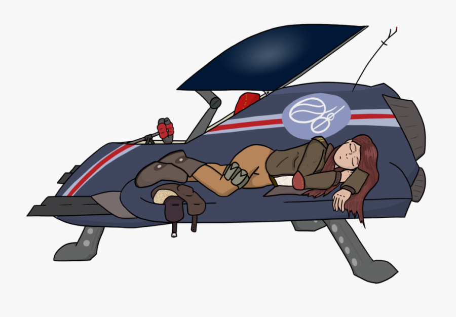 Resting Pilot By Drakeven - Cartoon, Transparent Clipart