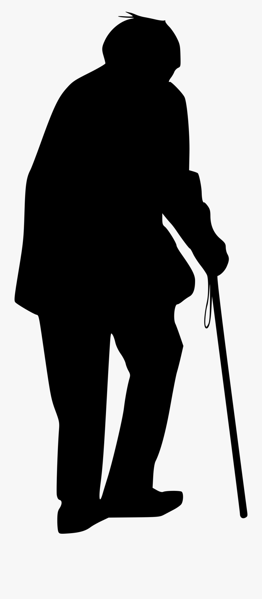 Old Person Silhouette Png, Transparent Clipart