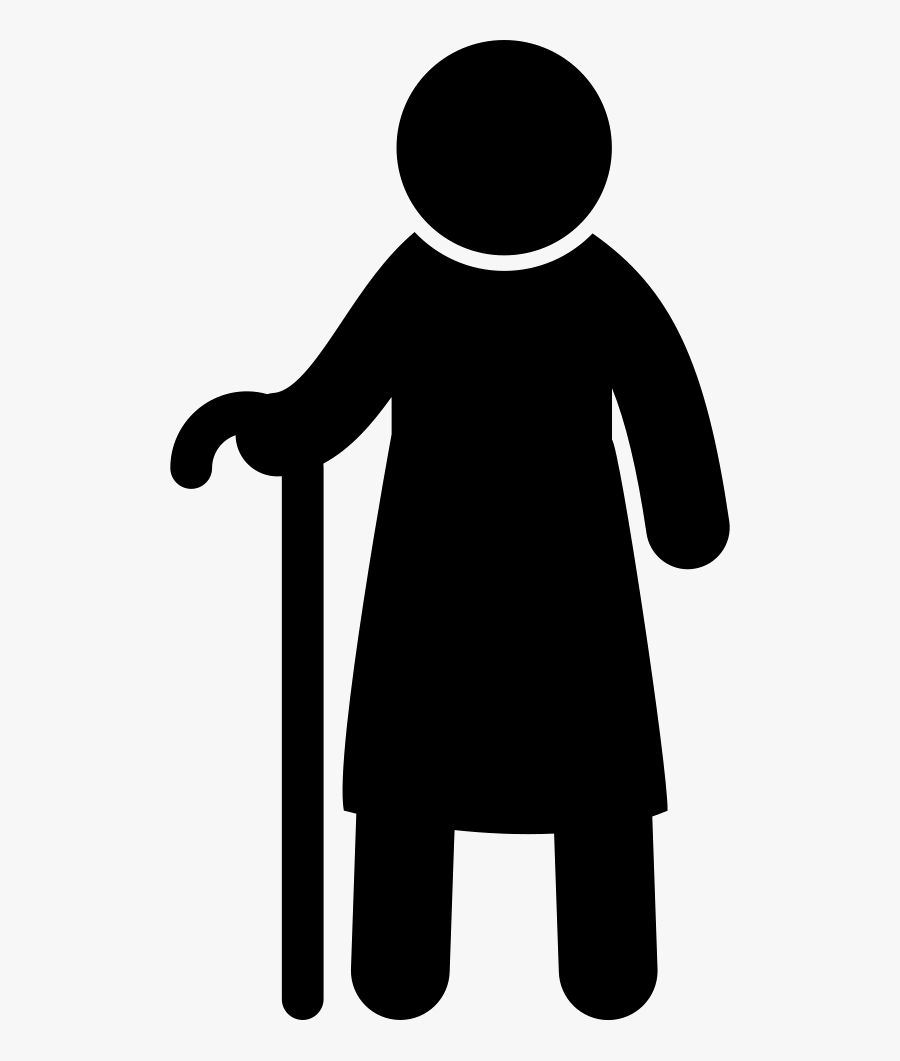 Old Man Standing With A Cane - Old Man Vector Png, Transparent Clipart