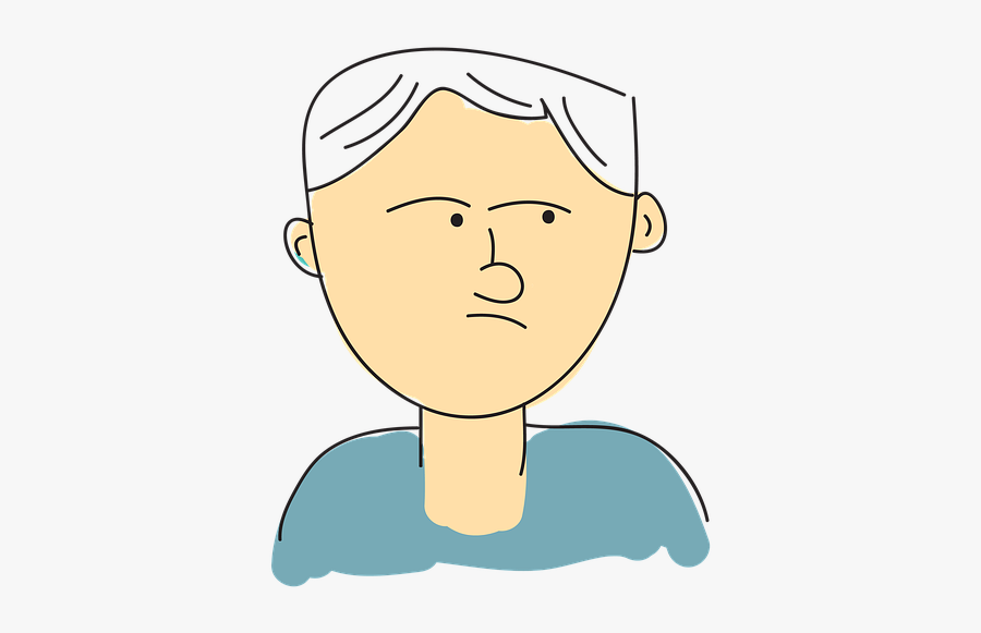 Cartoon, People, Man, Person, Comic, Sad, Male, Face - Cartoon People For Comic, Transparent Clipart