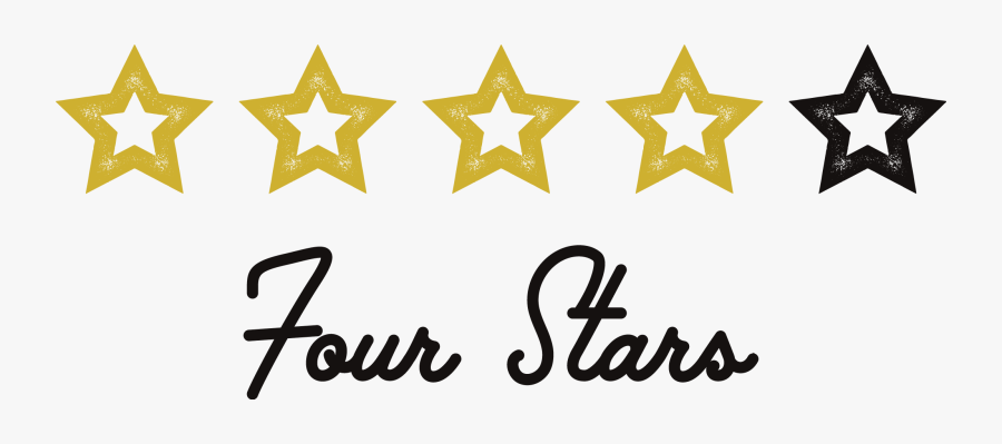 Four Stars - Four Stars Out Of Five, Transparent Clipart