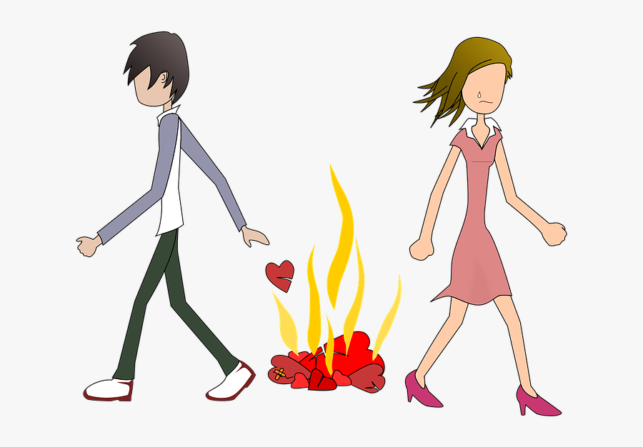 Sad Couple Cartoon Png, Transparent Clipart