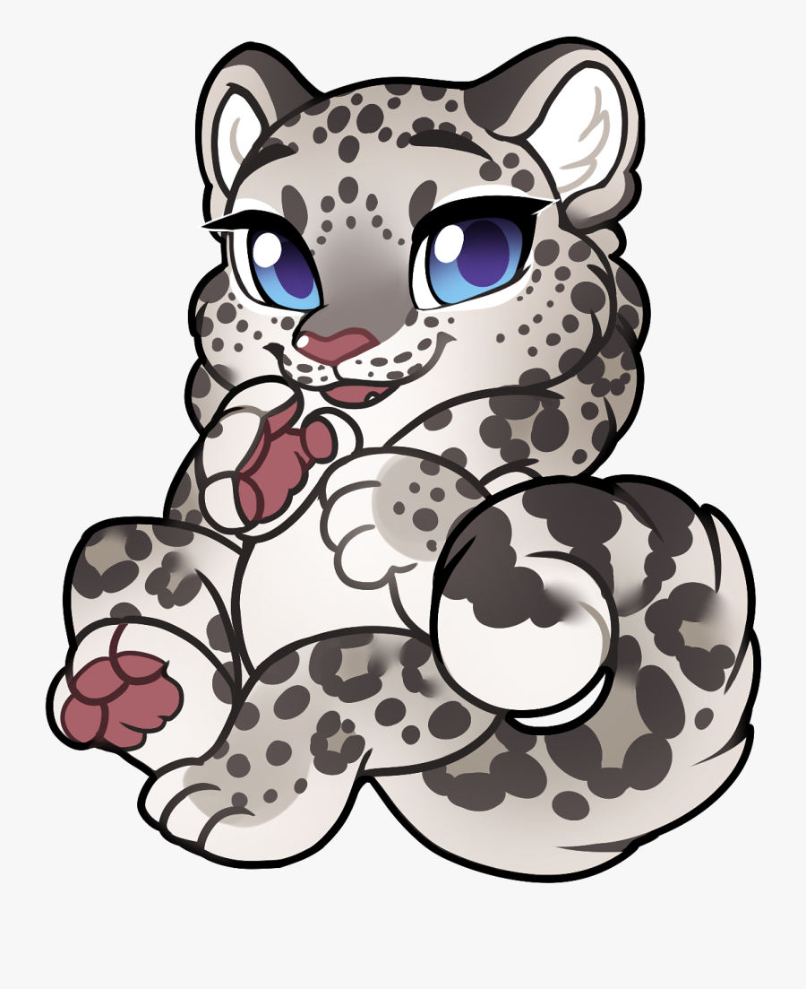 Furvilla Snow Leopard - Chibi Snow Leopard Png, Transparent Clipart