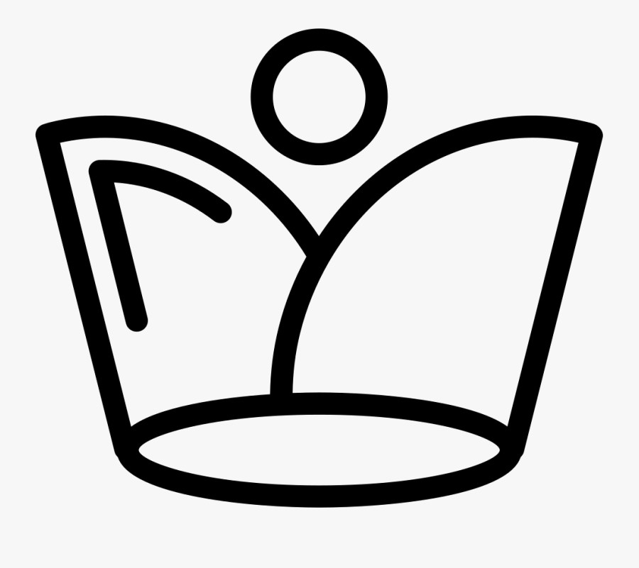 Royal Crown Outline Variant With Circle Shape Comments - Icon, Transparent Clipart