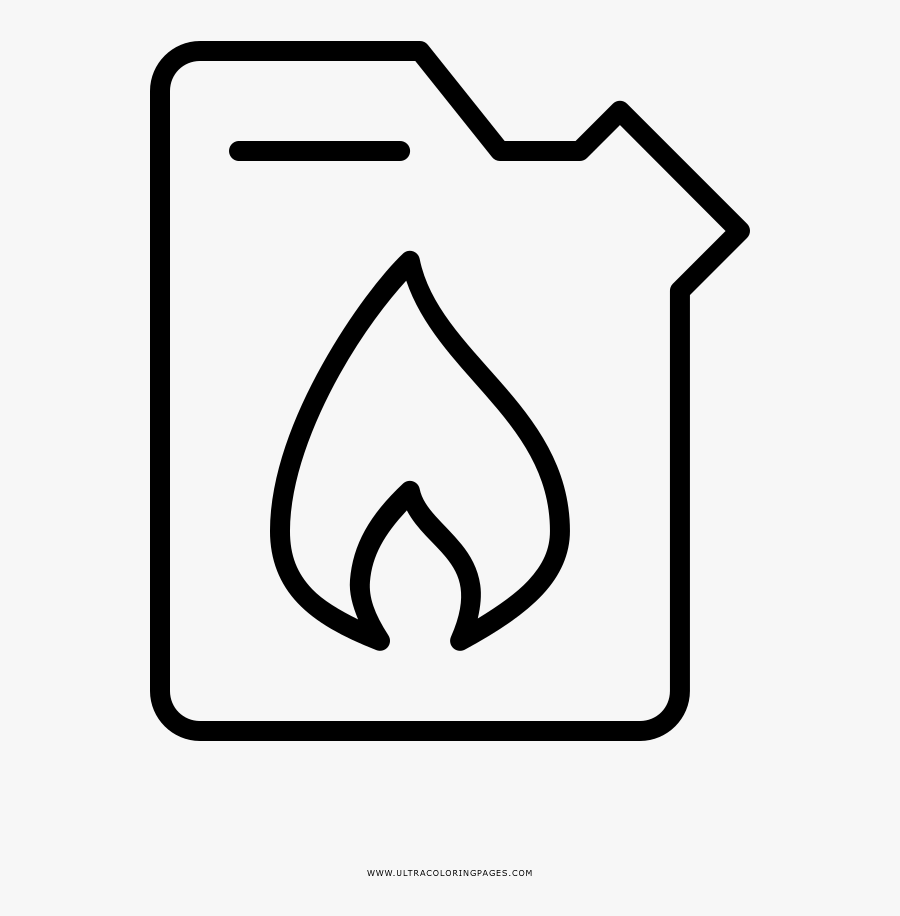 Gasoline Coloring Page, Transparent Clipart