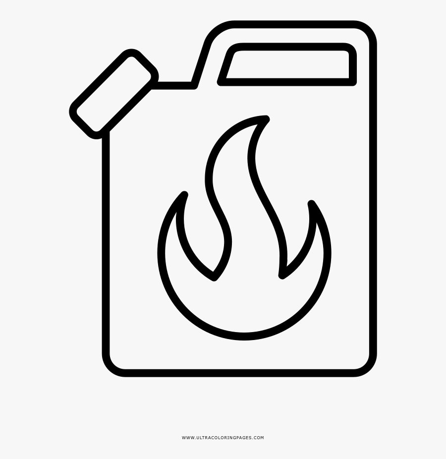 Gasoline Coloring Page - Gasoline Drawing, Transparent Clipart