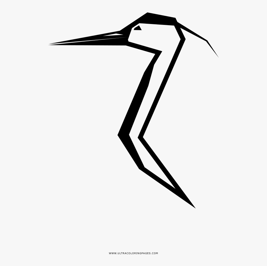 Heron Coloring Page - Marabou Stork, Transparent Clipart